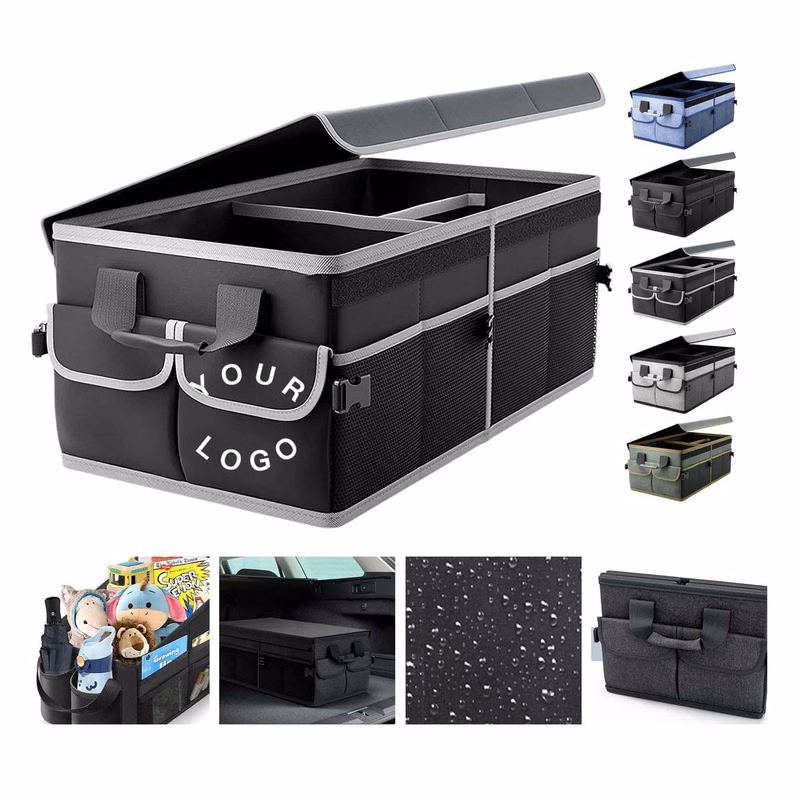Foldable Car Storage Box with Compartments