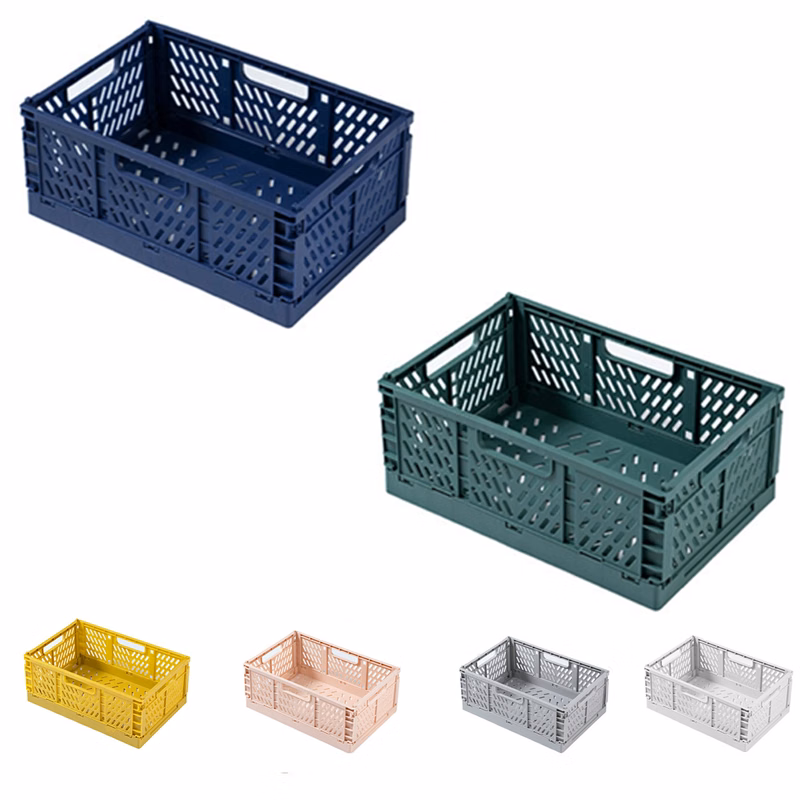 MOQ50 Folding Plastic Storage Basket