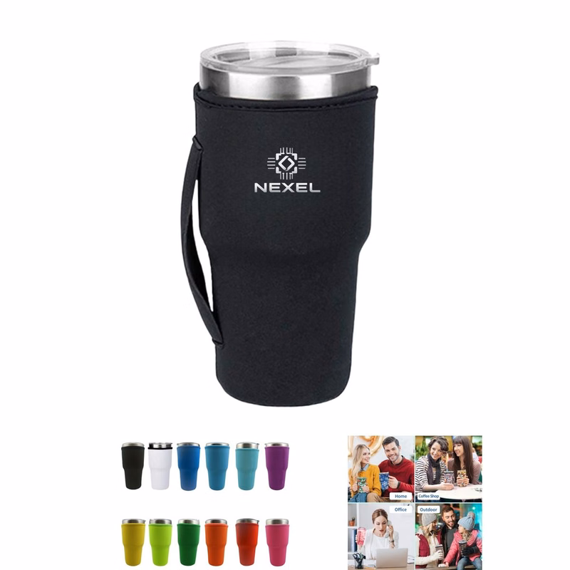 Neoprene Insulated Sleeves Cup Holder with Handle