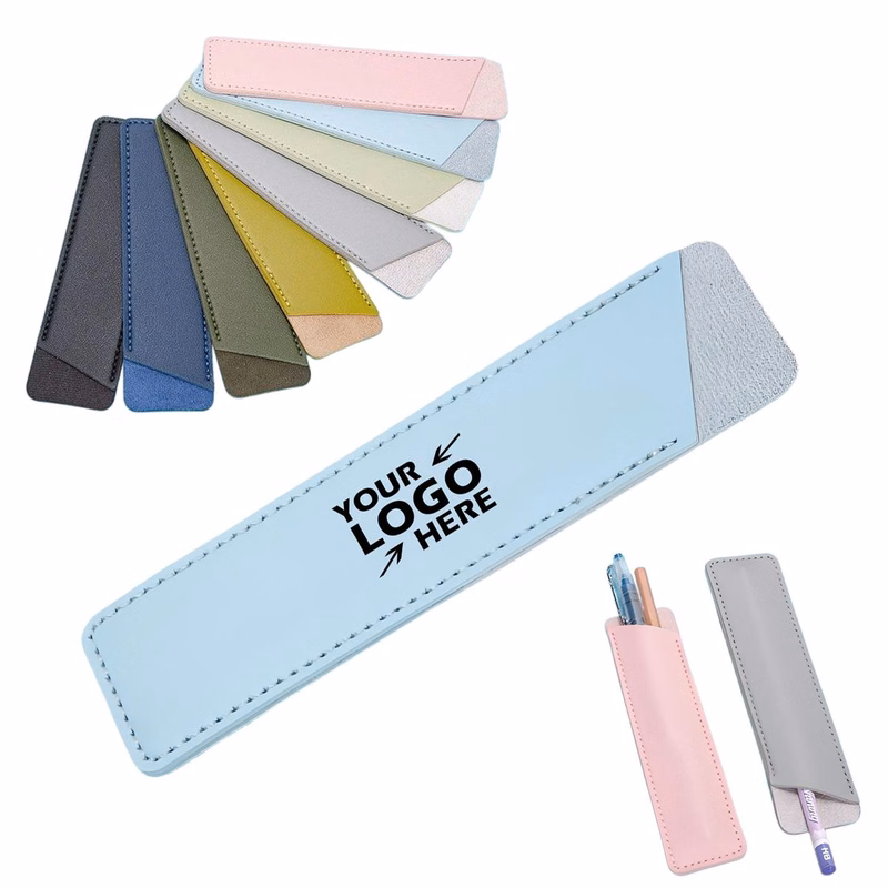 Classic PU Leather Pen Pouch, Pencil Case