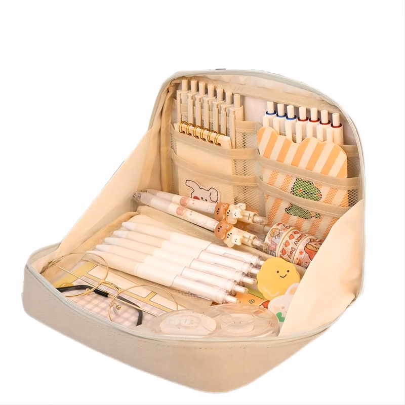 Large Capacity Canvas Pencil Case