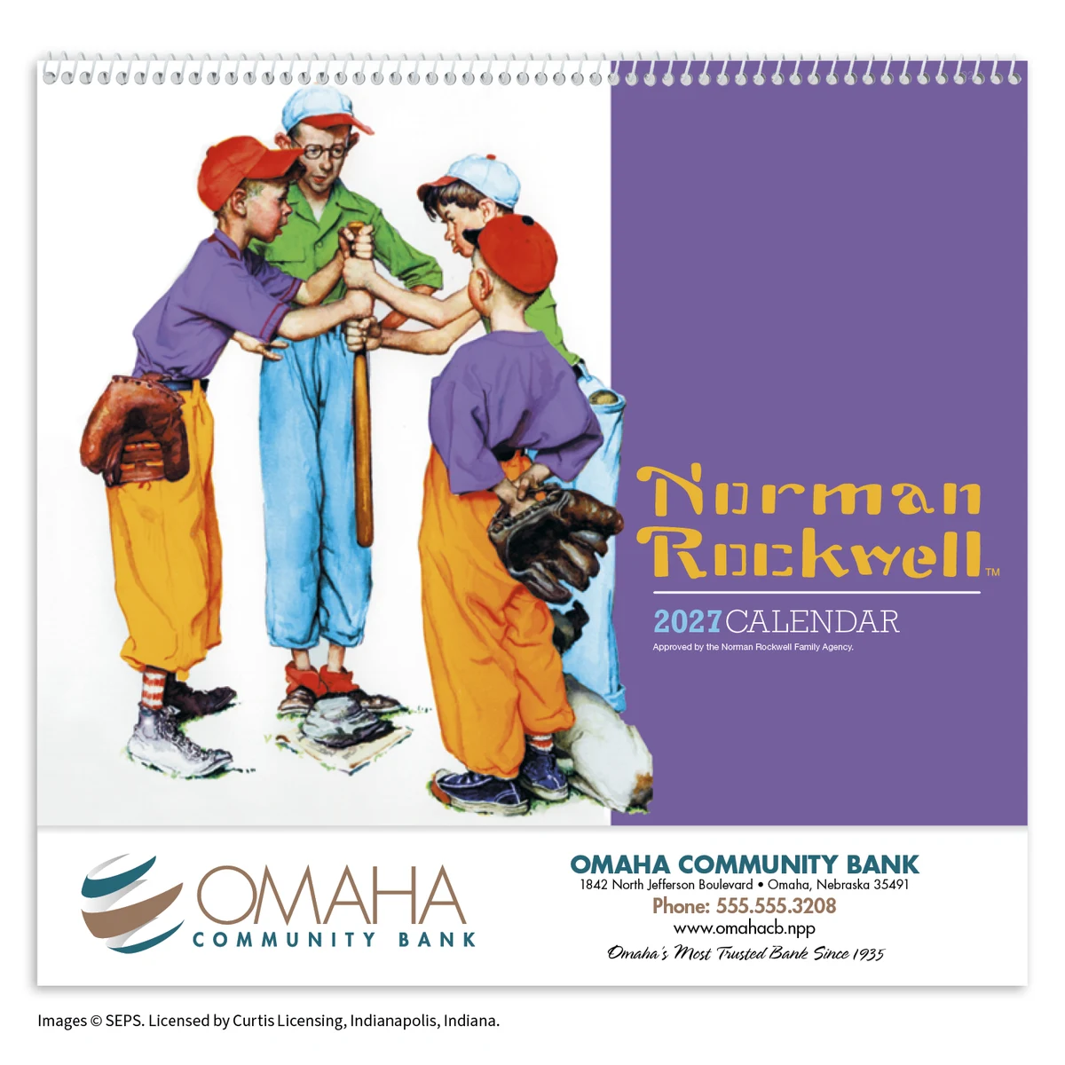 HotLine® Products Norman Rockwell Appointment Calendar - Spiral 1