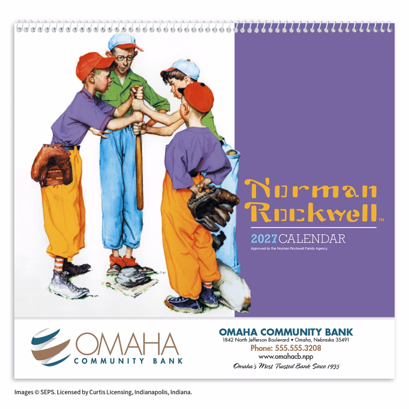 HotLine® Products Norman Rockwell Appointment Calendar - Spiral