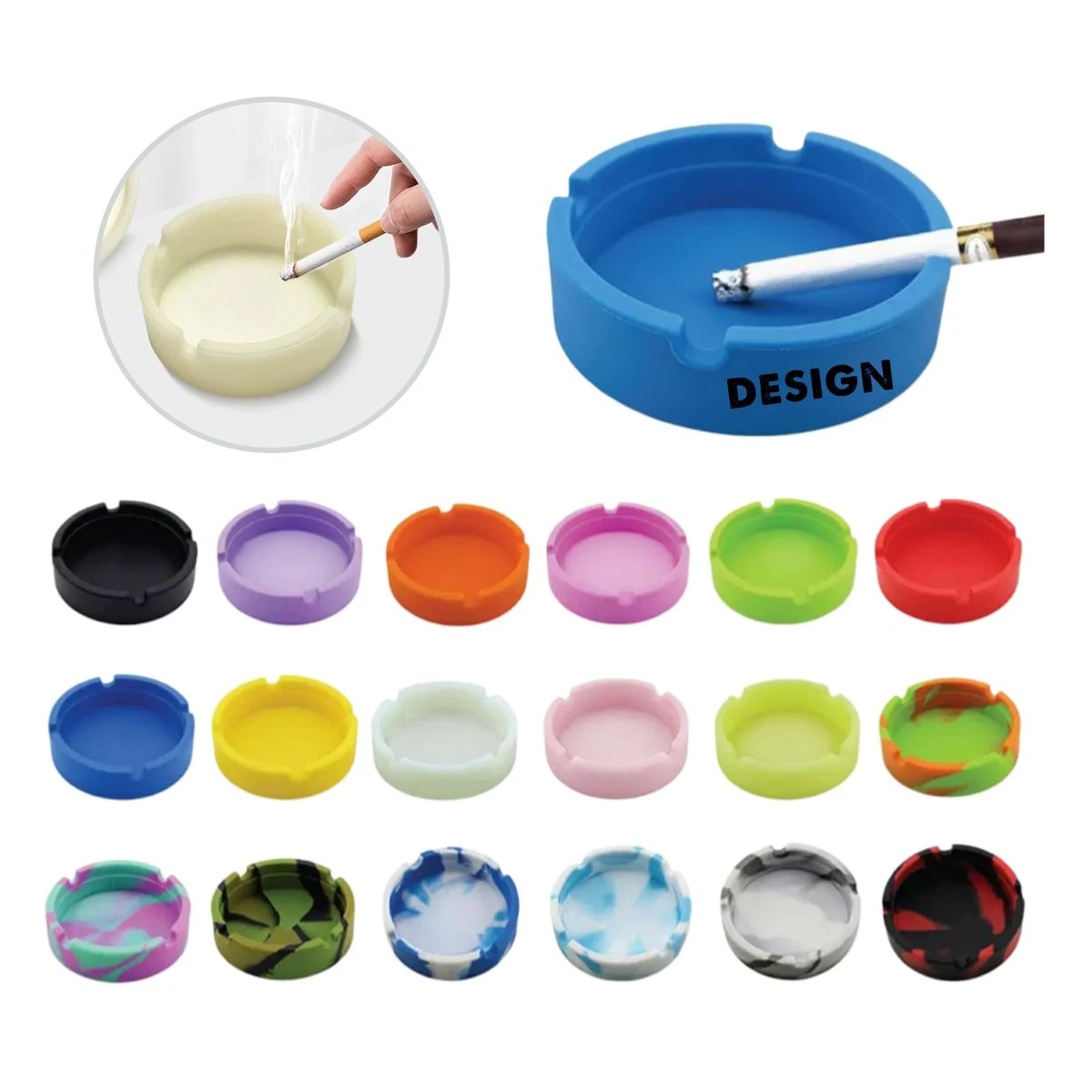 Soft Silicone Round Ashtray 1