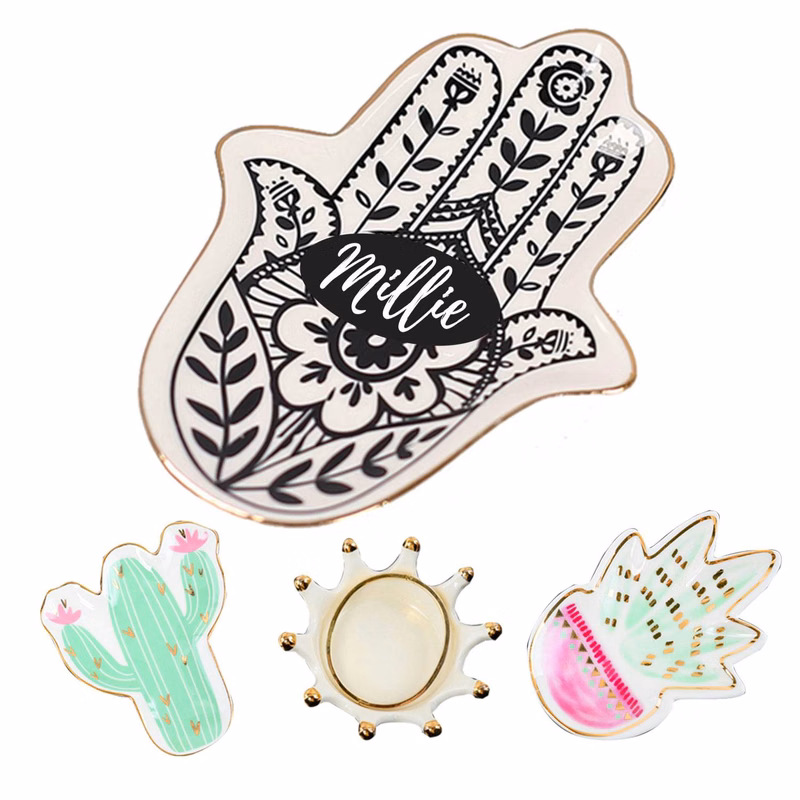 Home Decorative Cute Decor Jewelry Tray Dish Gift