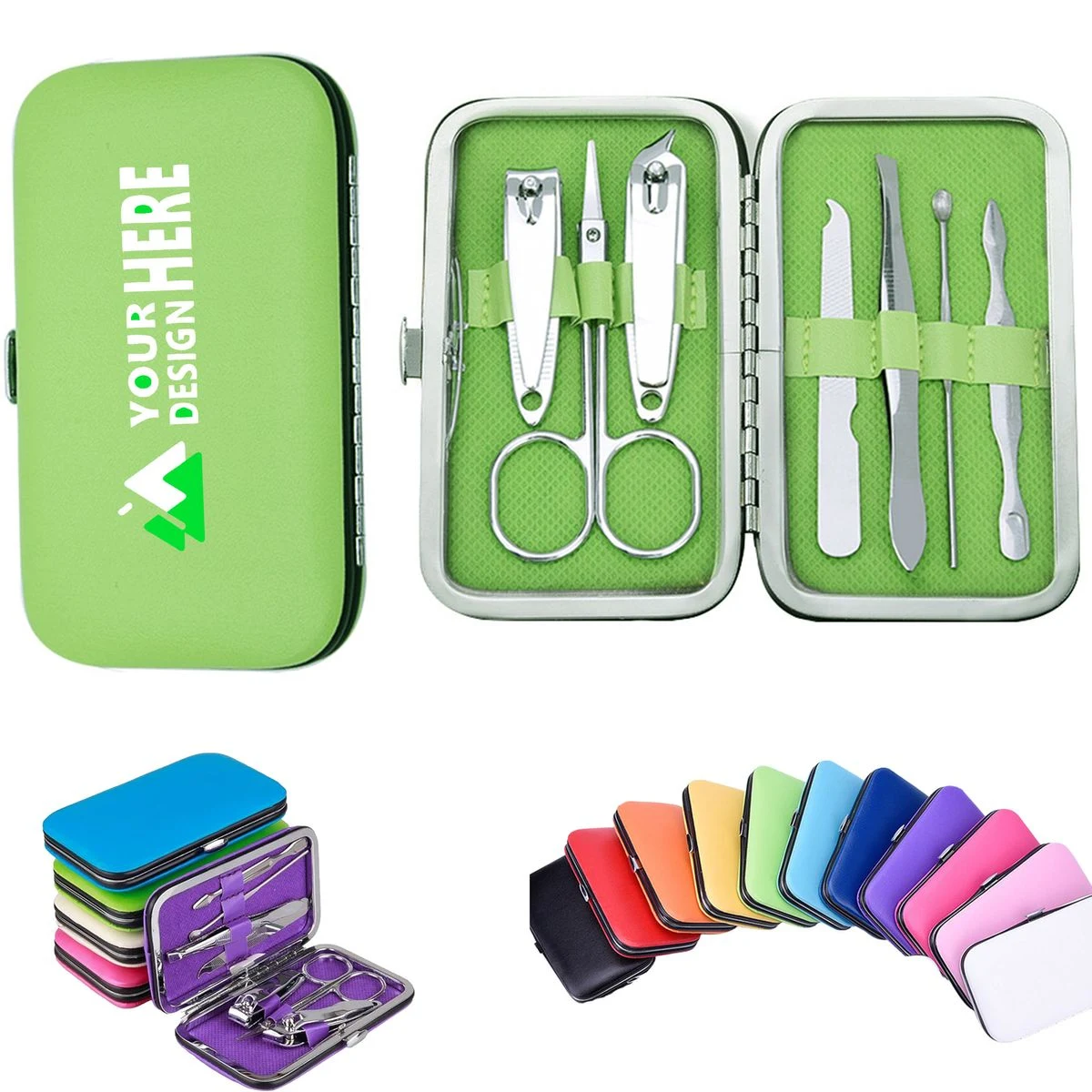 7 Piece Custom Portable Nail Manicure Set Clippers 1