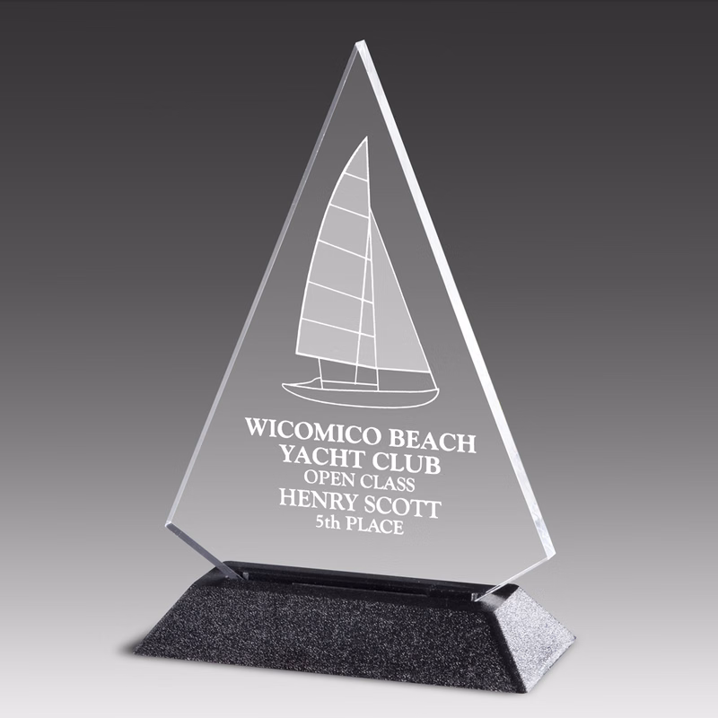 6.5" Pop-Triangle Pop-In Acrylic Award