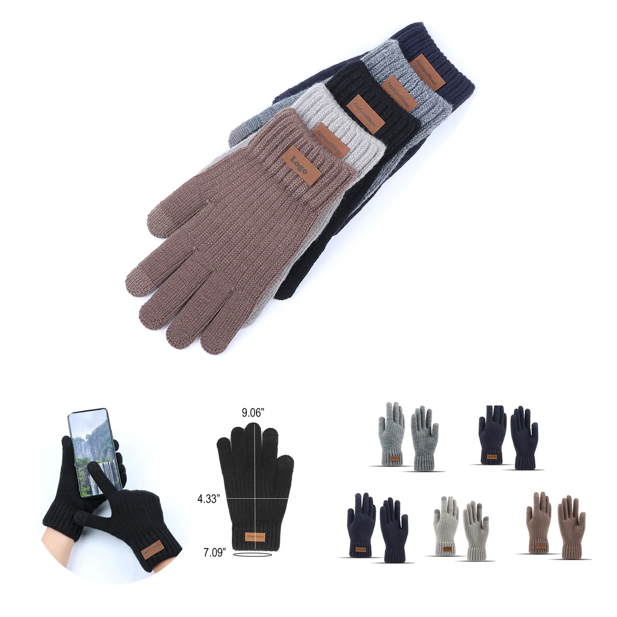 Must-Have Winter Soft Knit Lining Touch Screen Gloves 1