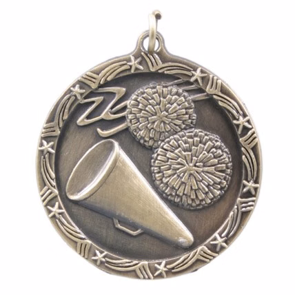 Cheerleading Shooting Star Medal, 1 3/4"