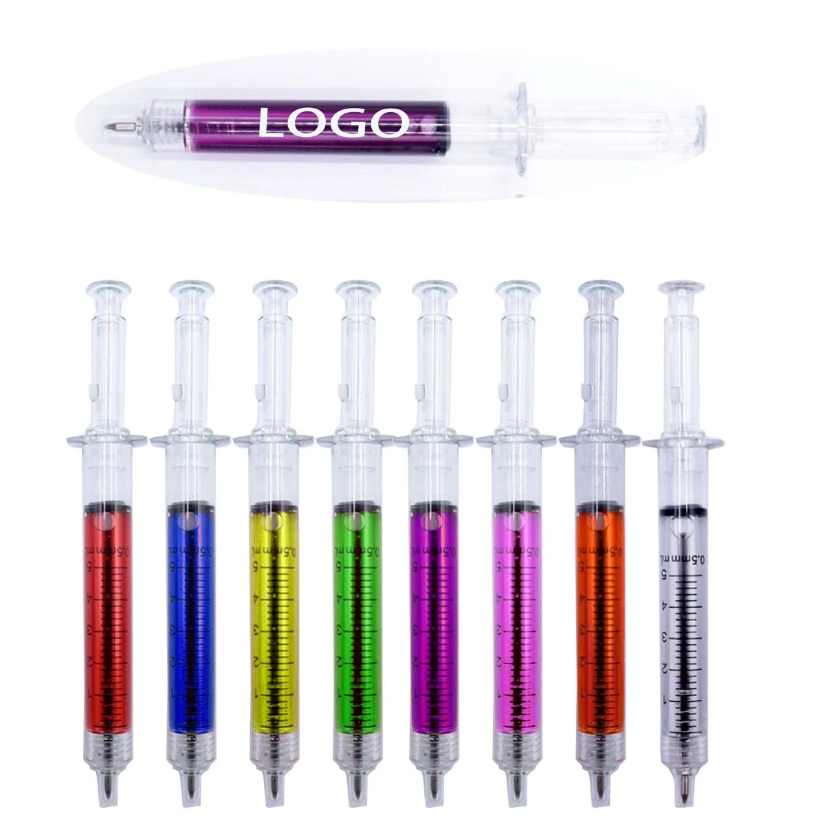 Retractable Syringe Ballpoint Pen, custom pen with logo imprint 1