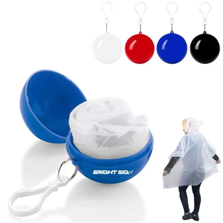 Portable Emergency Poncho Ball Keychain 1