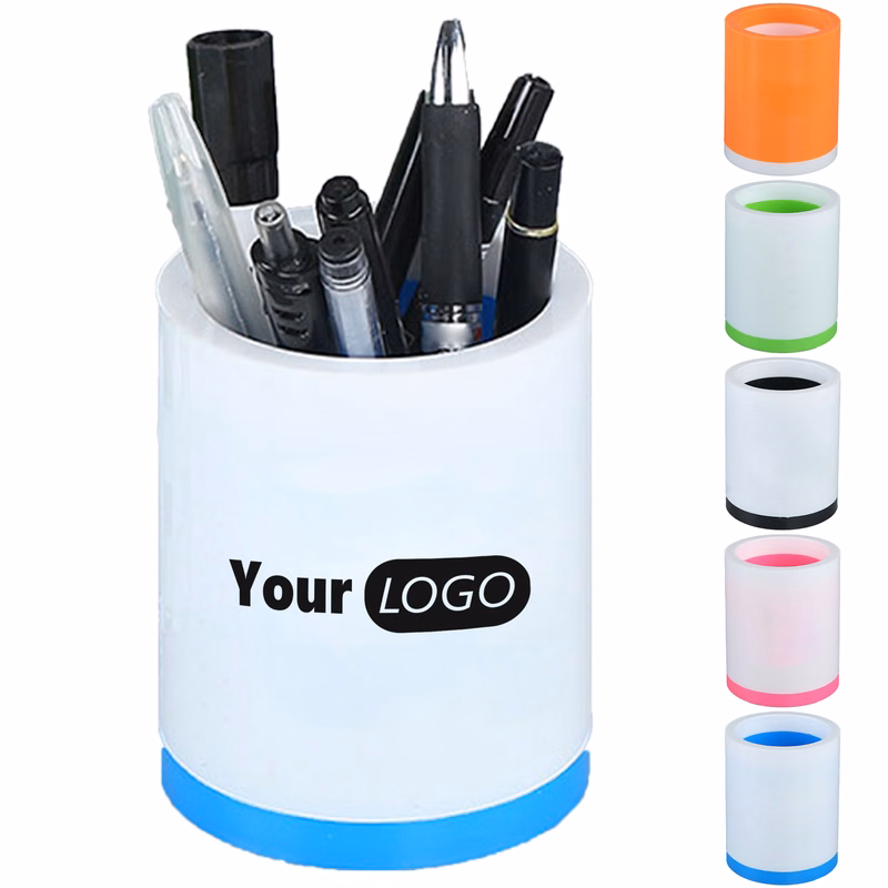 Plastic Customizable Circular Colored Pen Holder