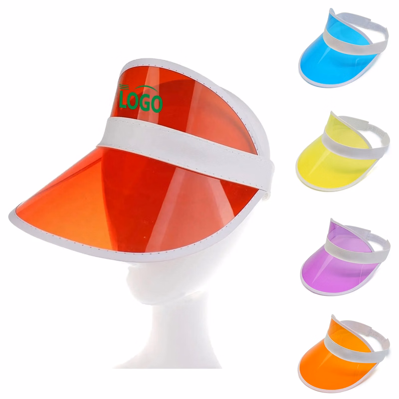 Colorful PVC UV Protection Summer Visor - Stylish Sun Shield