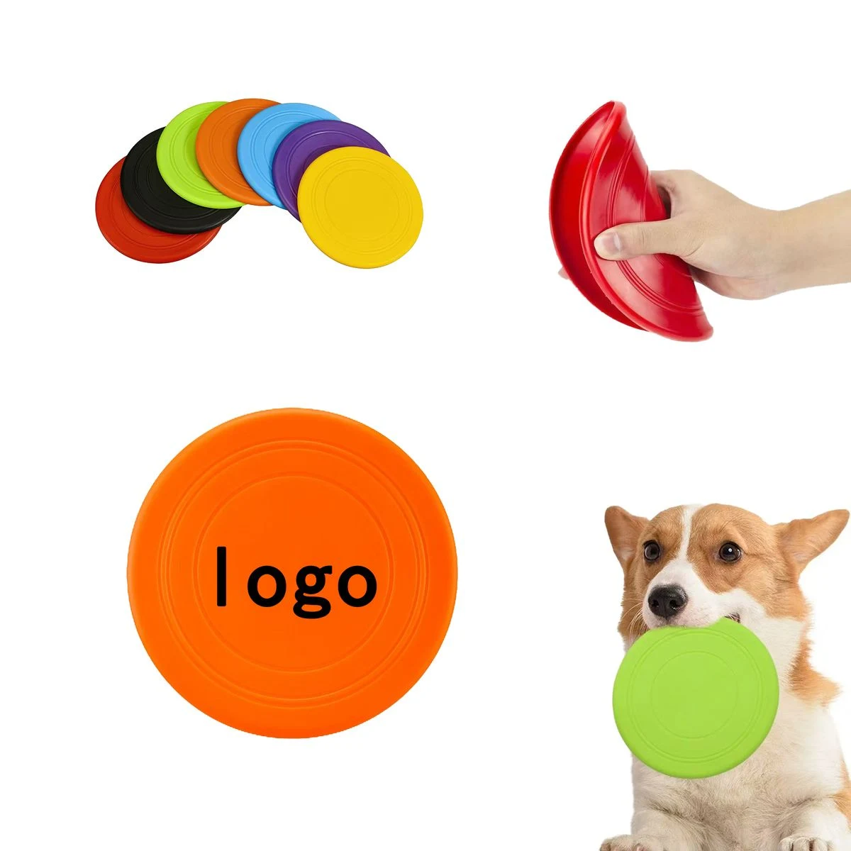 Soft Pet Training Flying Disc With Custom Logo 1
