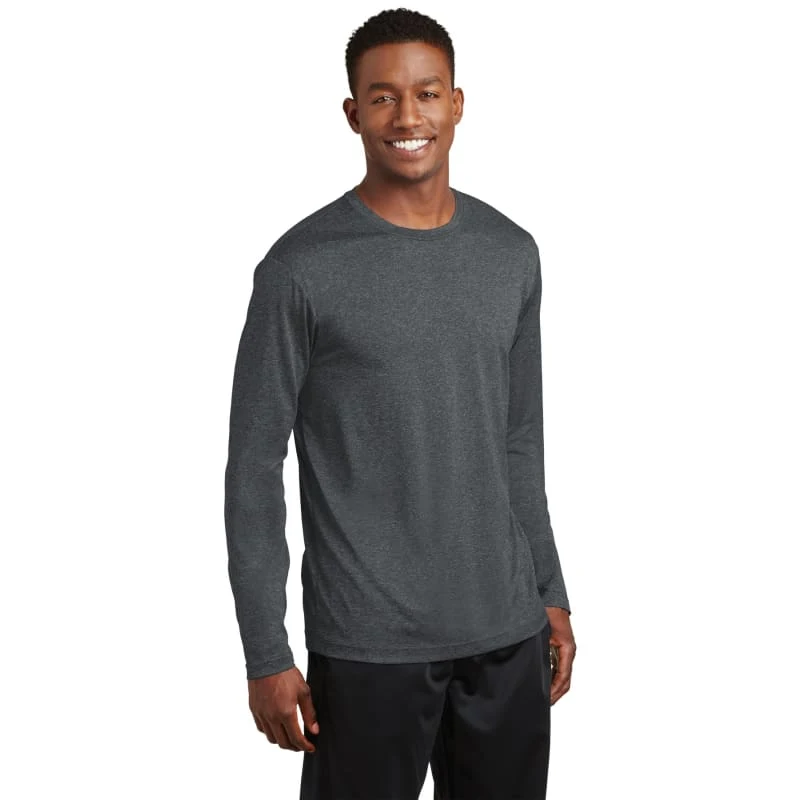 Sport-Tek Long Sleeve Heather Contender Tee. 1