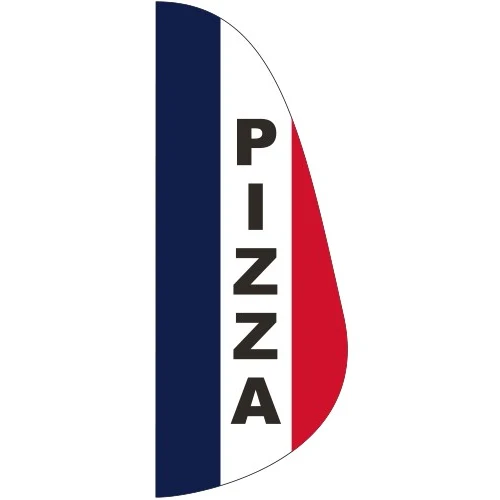 "PIZZA" 3' x 8' Message Feather Flag 1