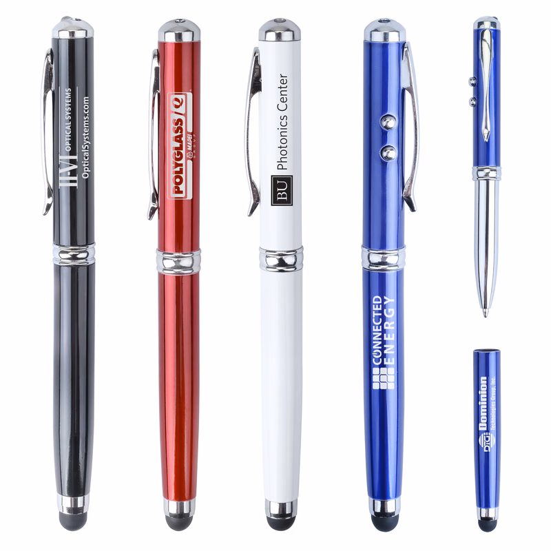 Picard 4-in-1 LED Laser Pointer & Metal Ballpoint Pen w/Stylus