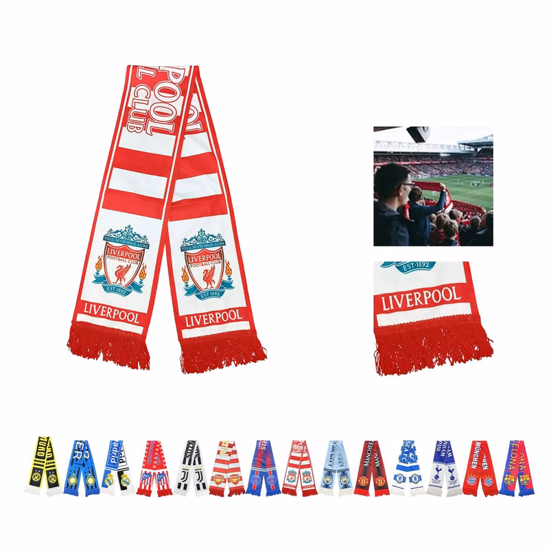 Long Polyester Fan Scarf for Stadium Wear