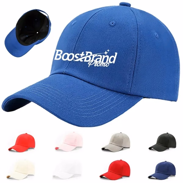 Custom Cotton 6 Panel Baseball Cap with UV Protection — Outdoor Sports Item