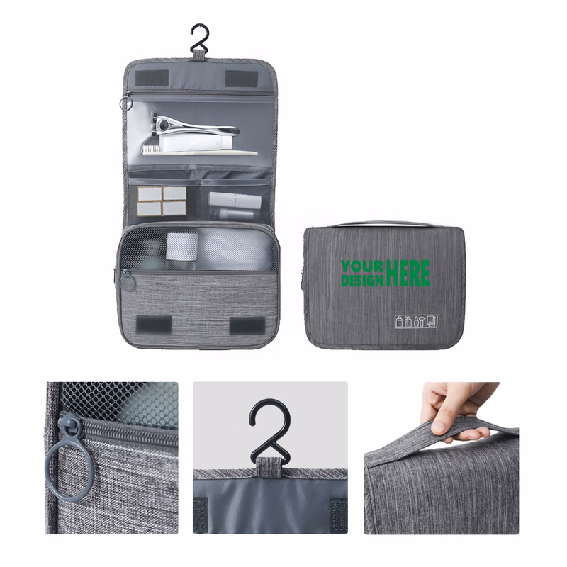 MOQ50 Hanging Travel Toiletry Bag with Dry Wet Separation