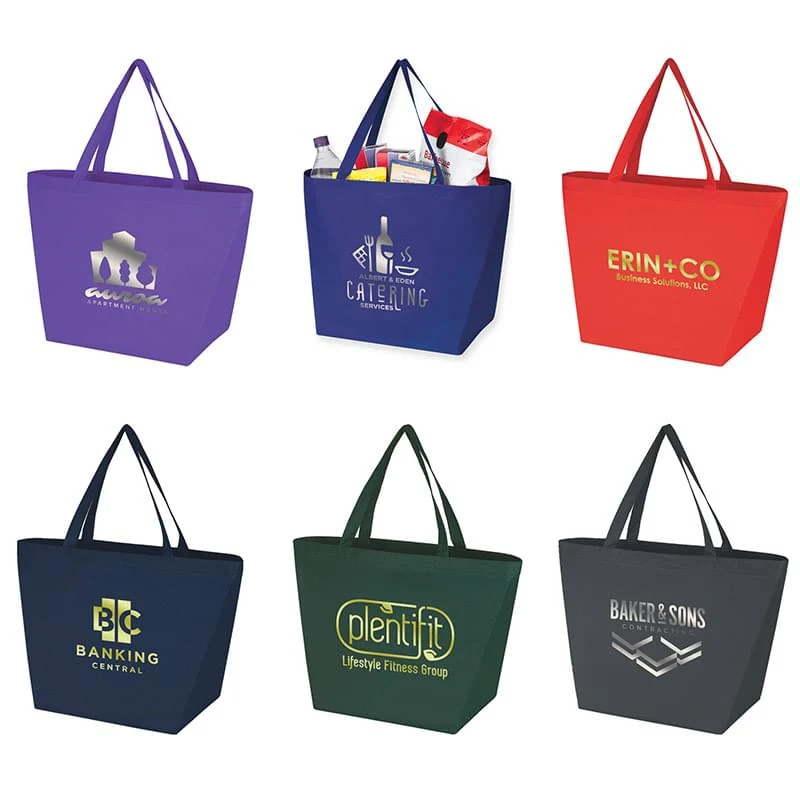 Julian - Non-Woven Shopping Tote Bag - Metallic imprint 1