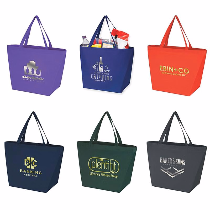 Julian - Non-Woven Shopping Tote Bag - Metallic imprint