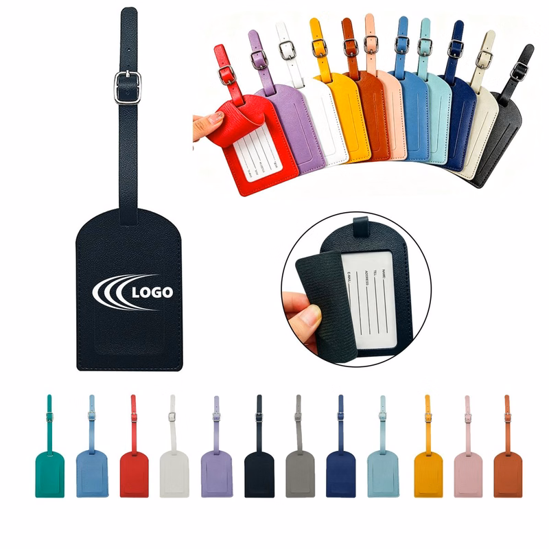 MOQ 20 Custom Leather Luggage Tag
