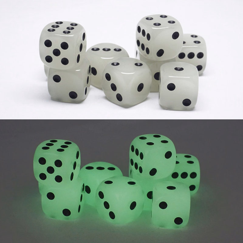 Glow in The Dark  6 Sided Dice