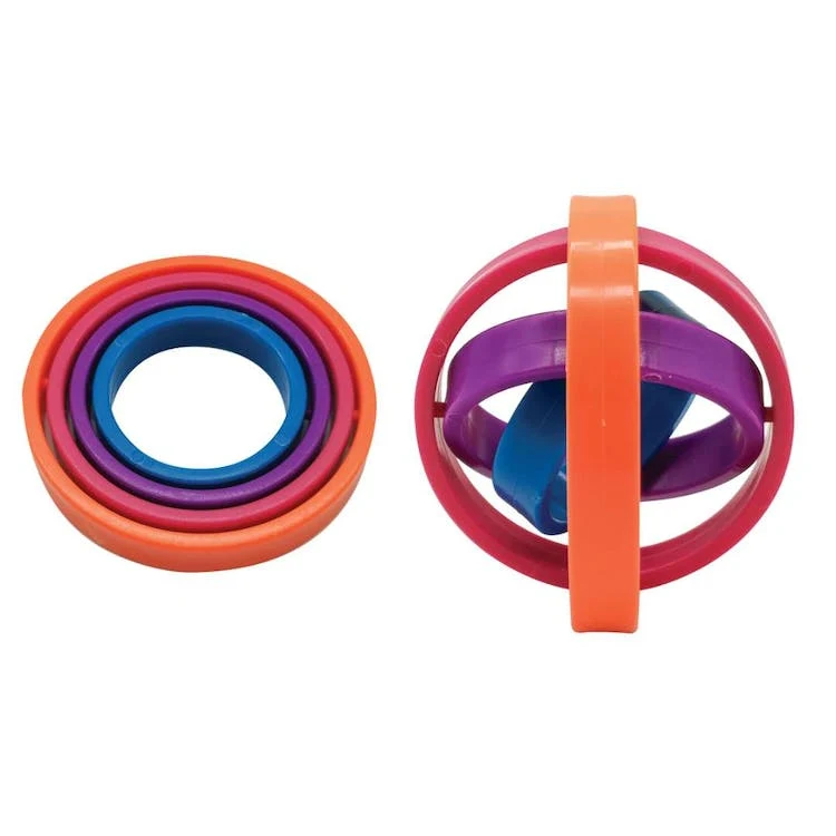 Gyroscope Fidget Toys - Random Colors Folds Flat 1