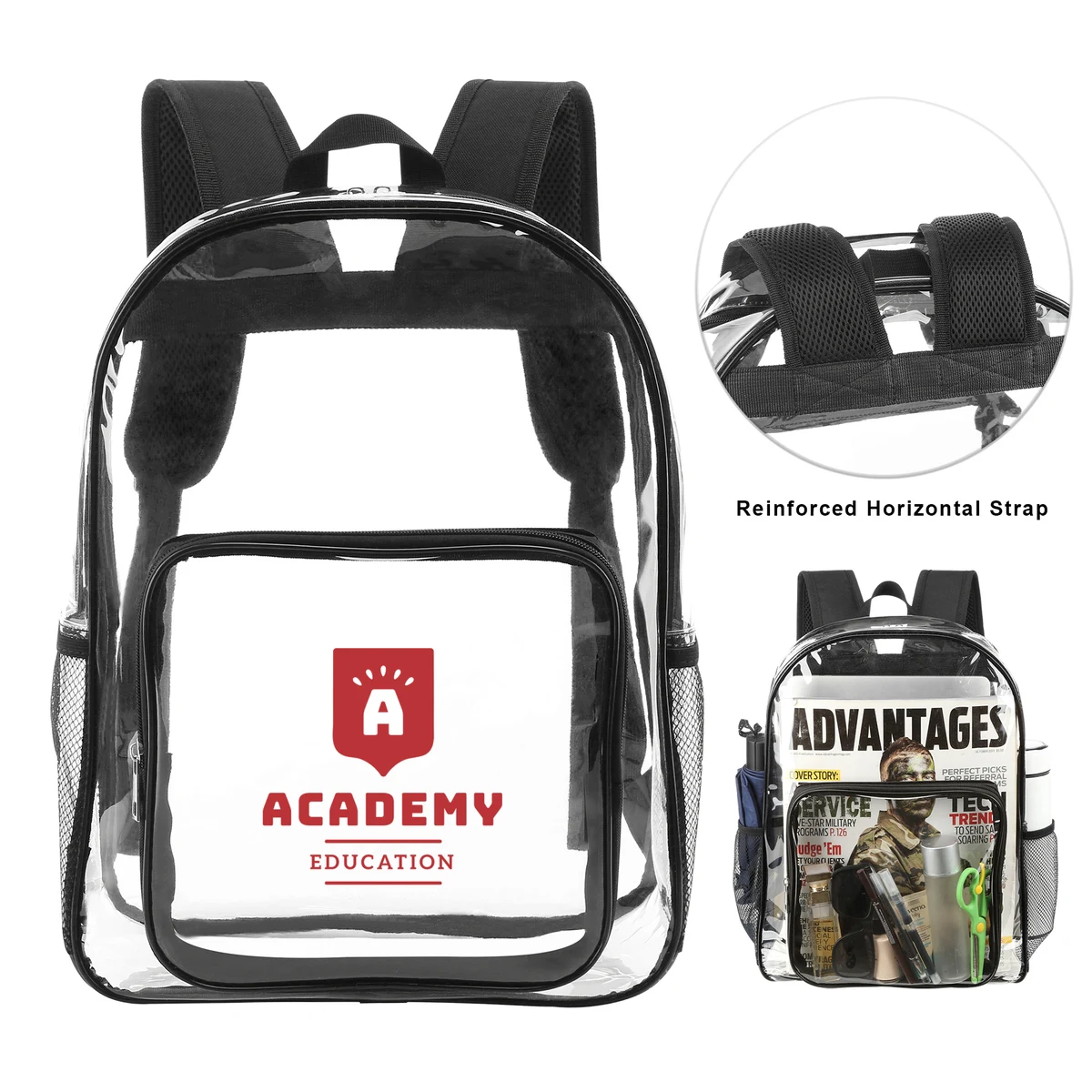 Heavy Duty Clear Security School Backpack 1