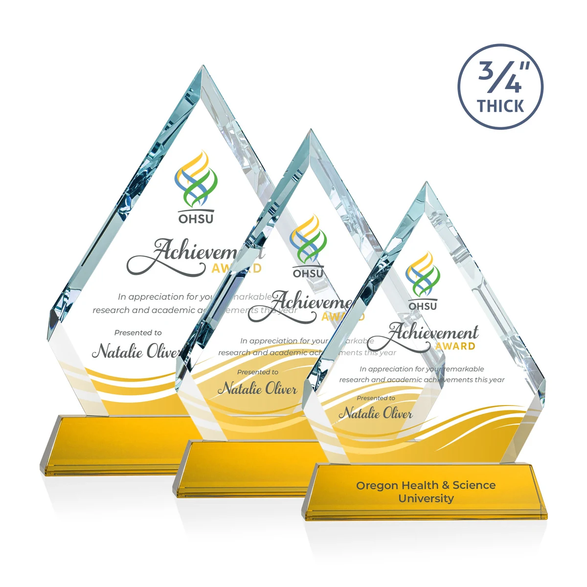Apex VividPrint™ Award on Newhaven Base - Amber 1