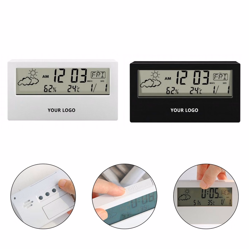 Alarm Clock With Temperature Humidity Display