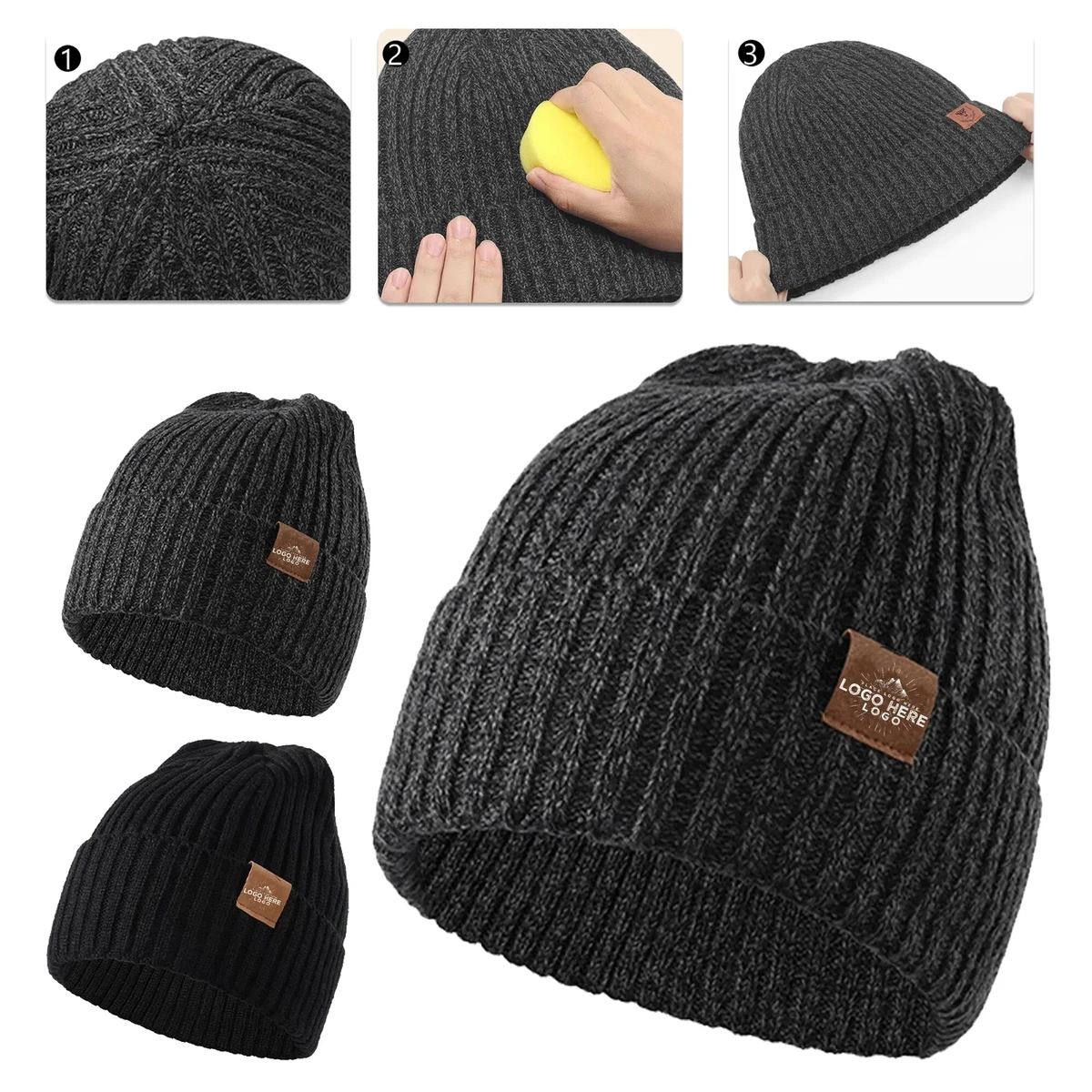 Winter Thick Knit Beanies Hats(Alternative: Kni 1