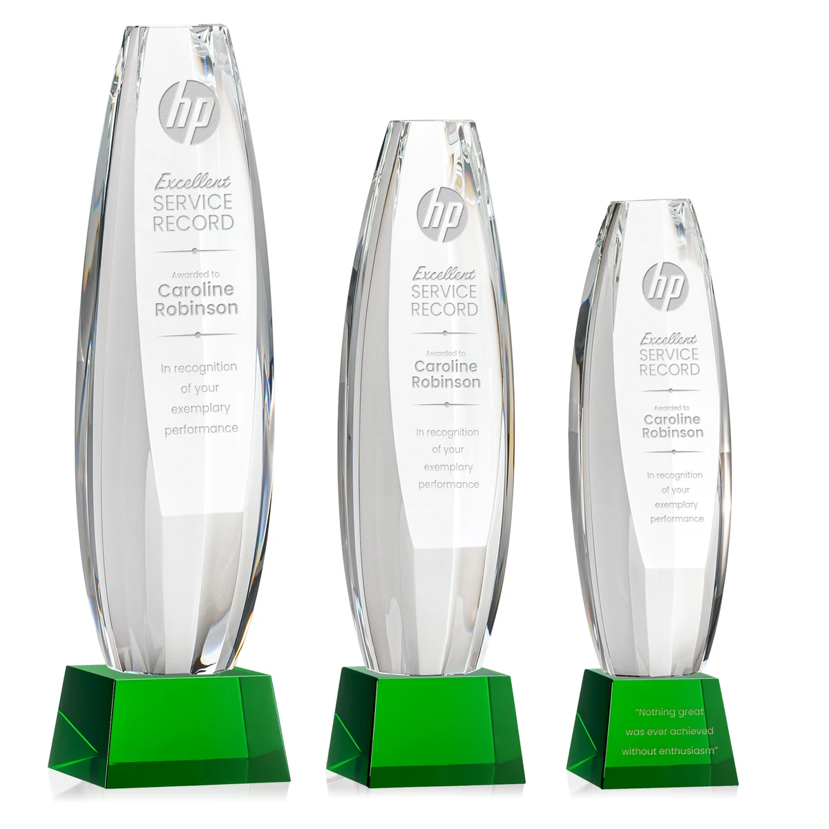 Hoover Award on Robson Base - Green 1