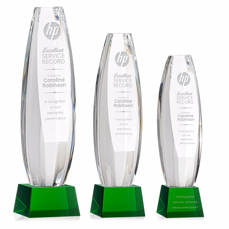 Hoover Award on Robson Base - Green