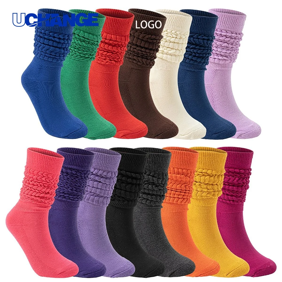 Extra-Long Knee-High Scrunch Socks 1