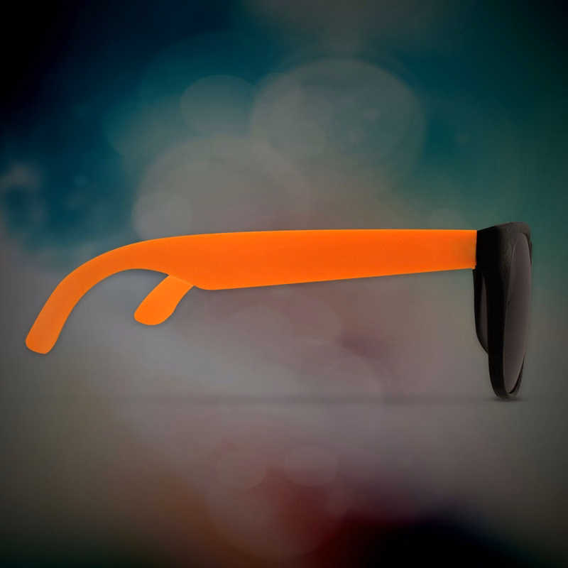 Custom Orange Neon Billboard Sunglasses, printed lenses glasses