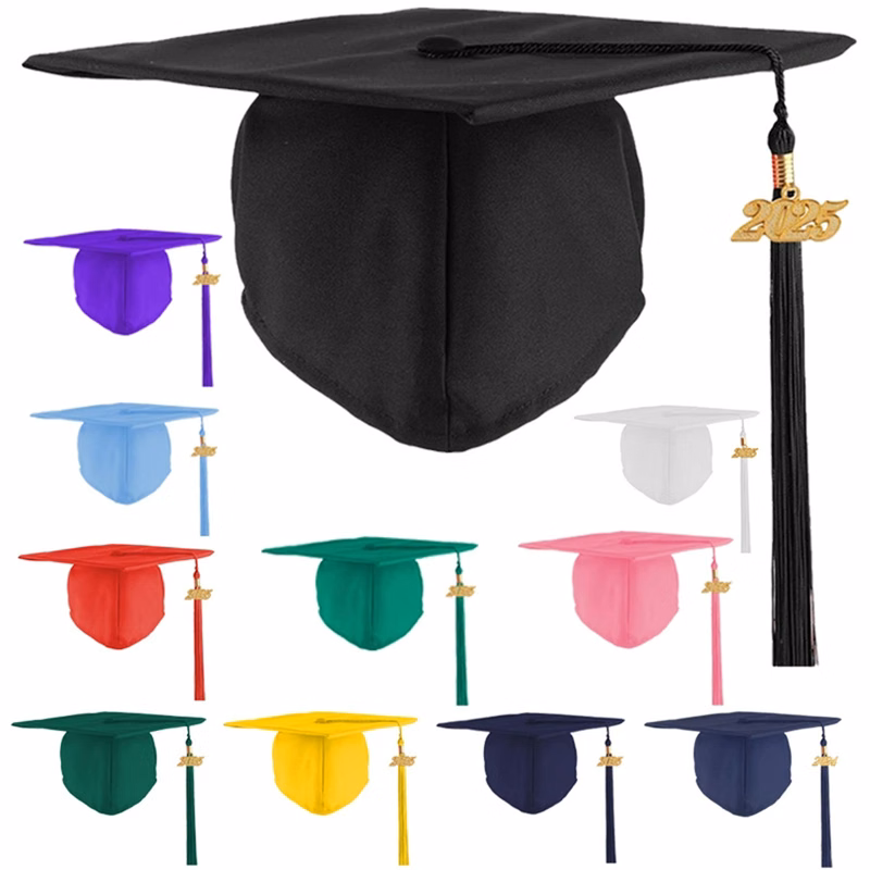 Matte Graduation Cap With Tassel