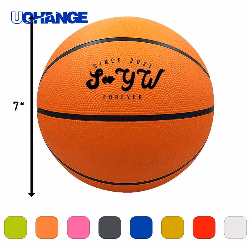 Customized 7 Inch Kids Rubber Mini Basketball