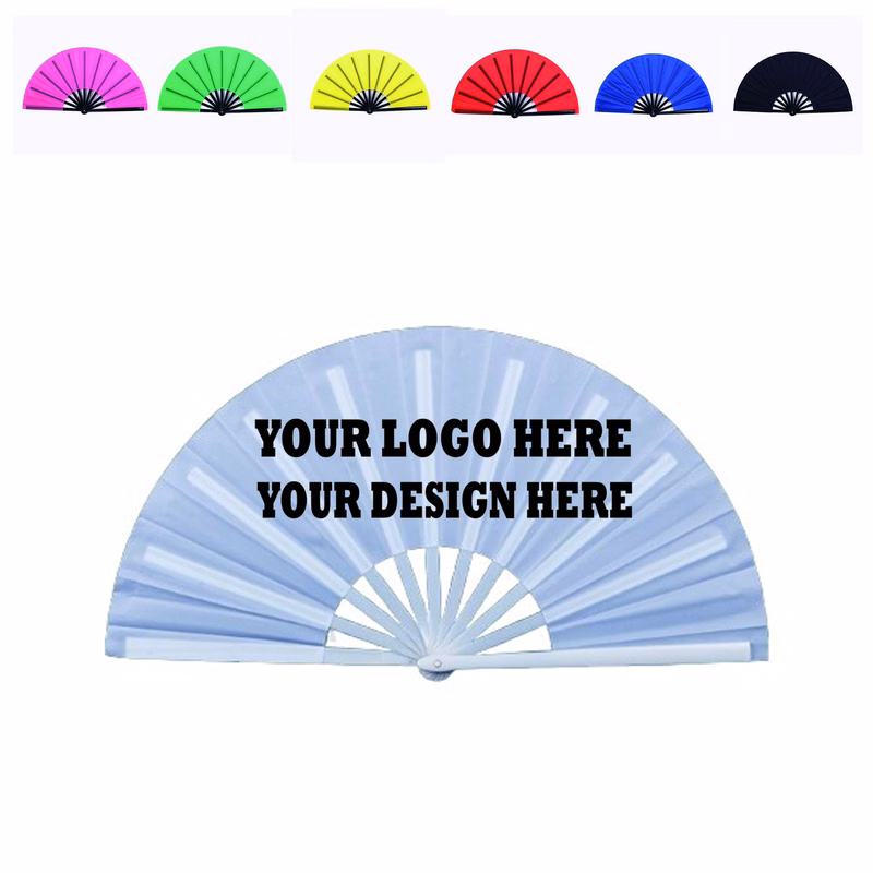Portable Plastic Kungfu Dancing Fan Full Color