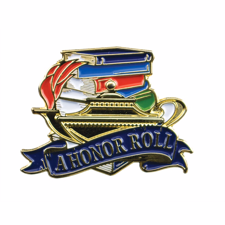 Educational Lapel Pin- A Honor Roll (1-1/8")