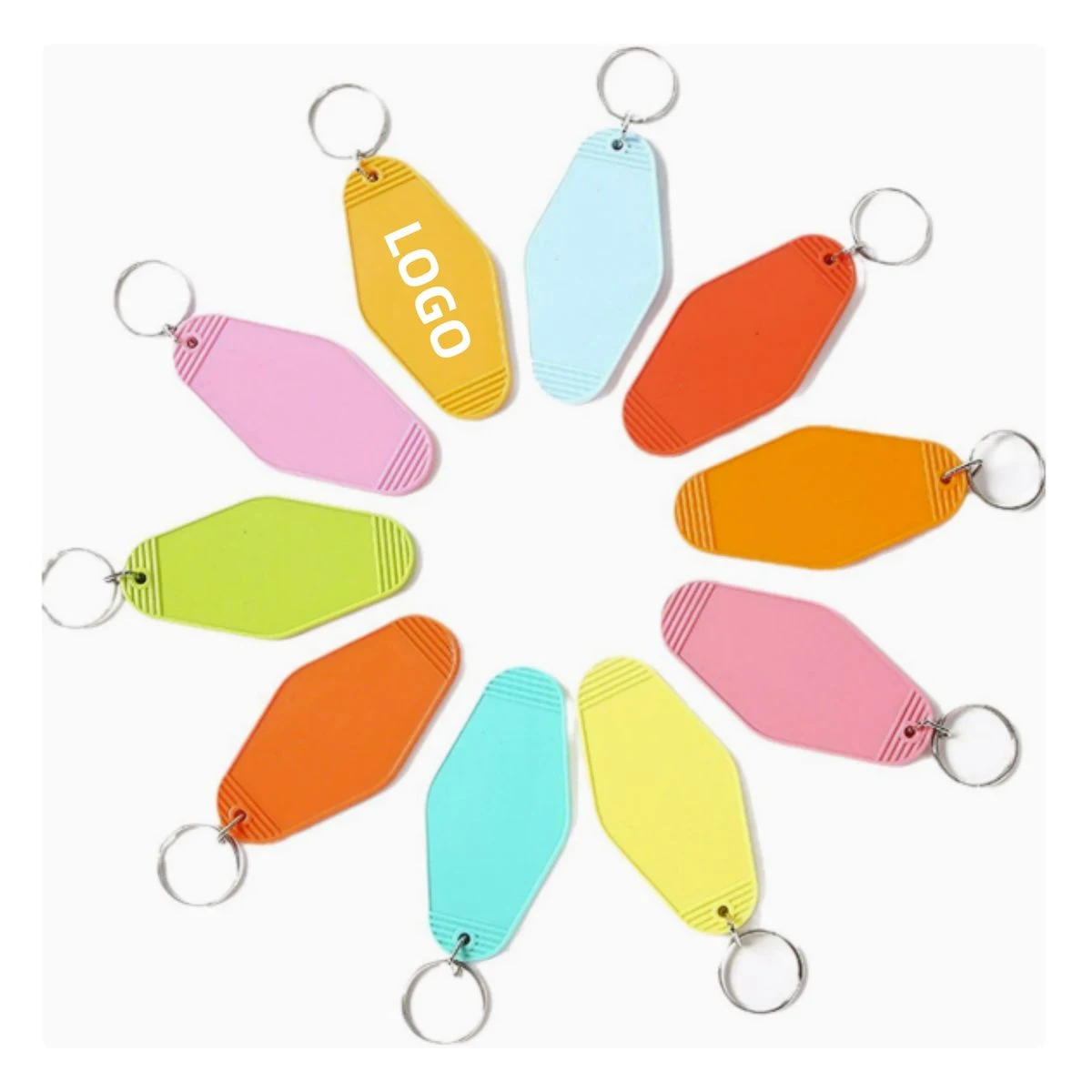 Rhombus Shaped Key Tag 1