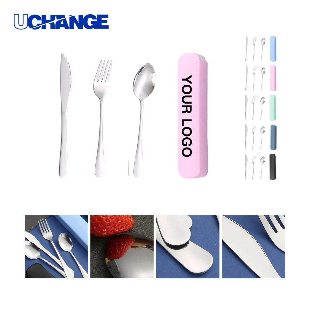 Compact Travel Utensil Set Fork Spoon Knife for Outdoor Dining 1