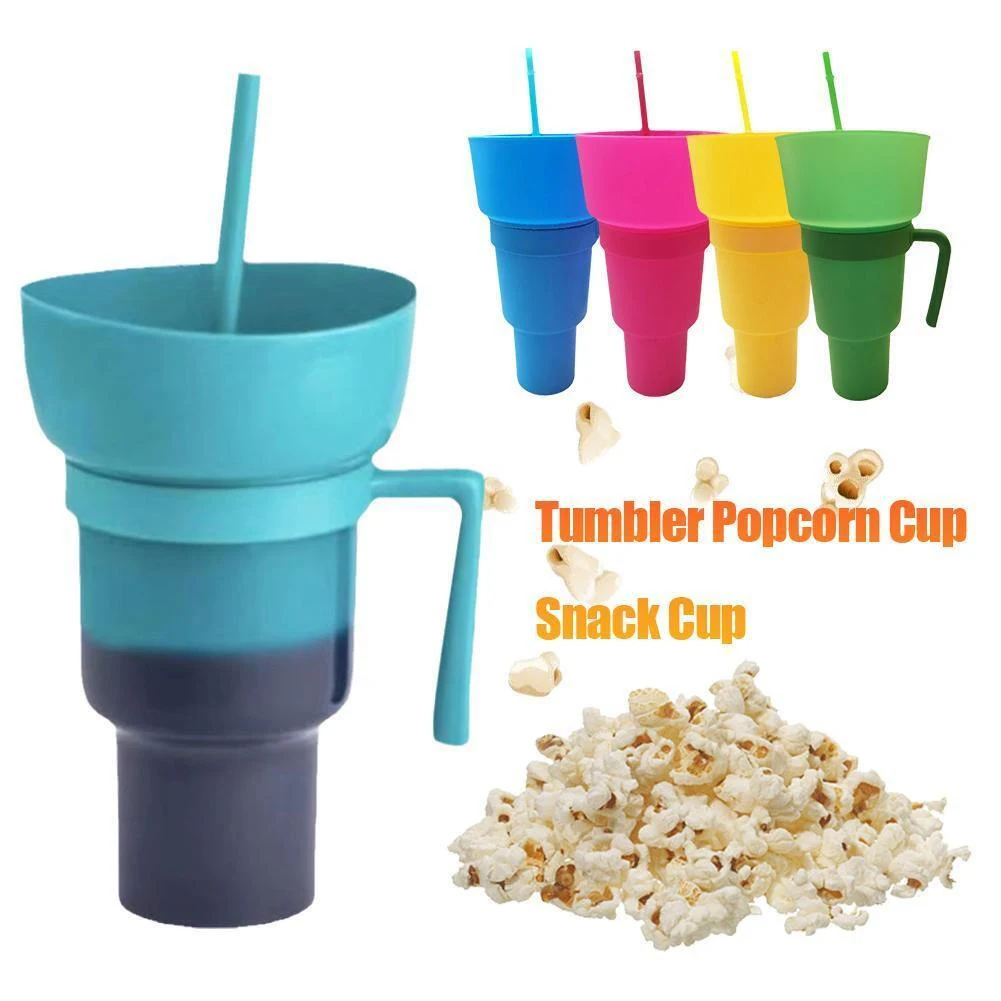 Cinema 2-in-1 Snack and Drink Cup 32oz Plastic Tumbler 1