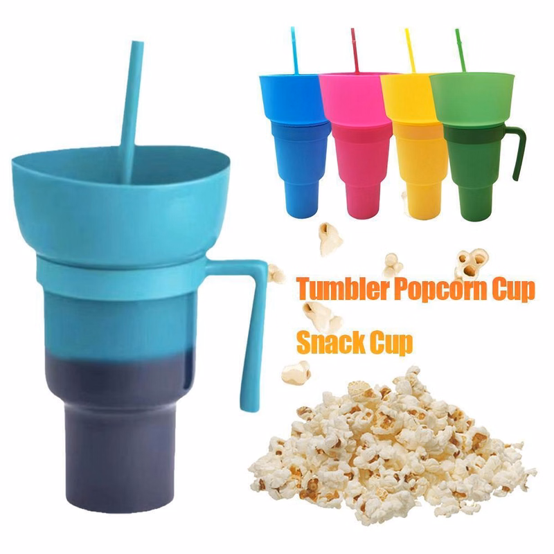 Cinema 2-in-1 Snack and Drink Cup 32oz Plastic Tumbler