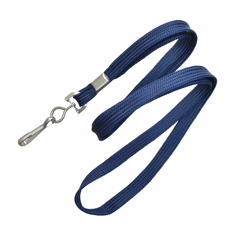 3/8" Blank Lanyard w/Swivel Hook (Navy Blue)