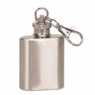 1oz Stainless Steel Flask Key Chain