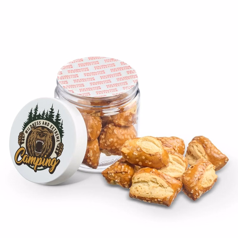 4 OZ JAR OF PRETZEL STUMPS