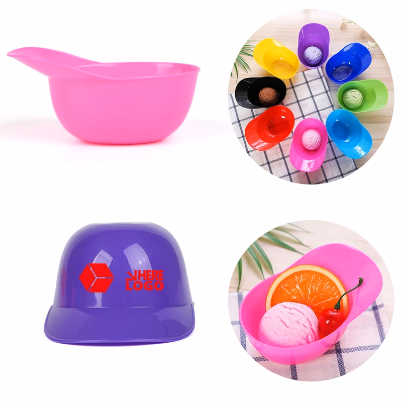 8oz Baseball Helmet Ice Cream Bowls