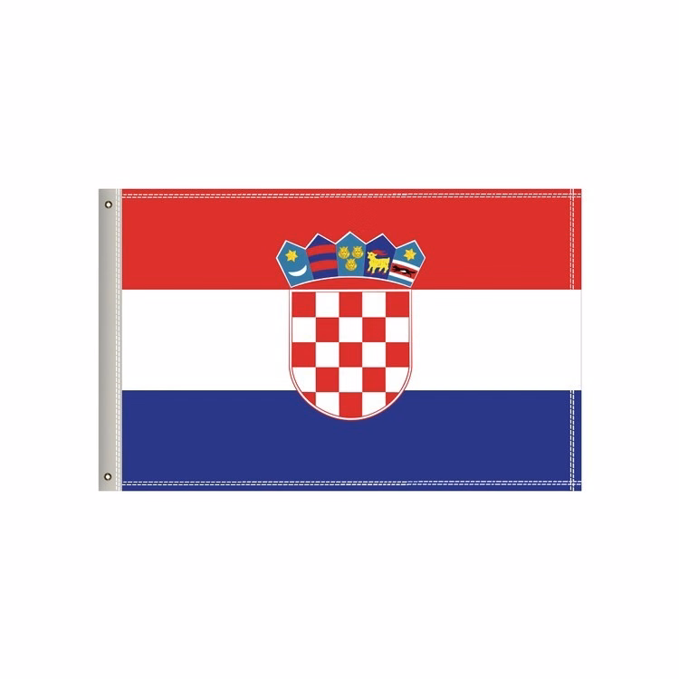 National Flag, Croatia, Double-Sided - 36"W x 24"H
